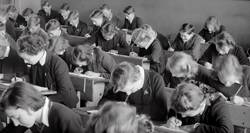 Rote learning in an old-school classroom